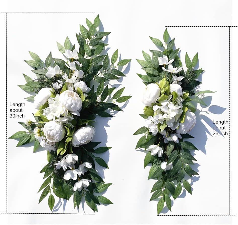 2pcs Eucalyptus Peony Floral Swags for Wedding Decor