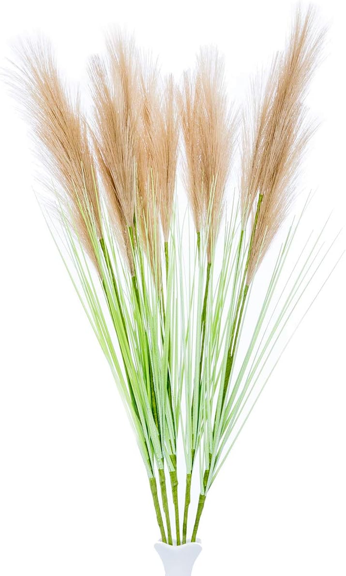UiiziC Faux Pampas Grass 5 PCS Artificial Flower Decor