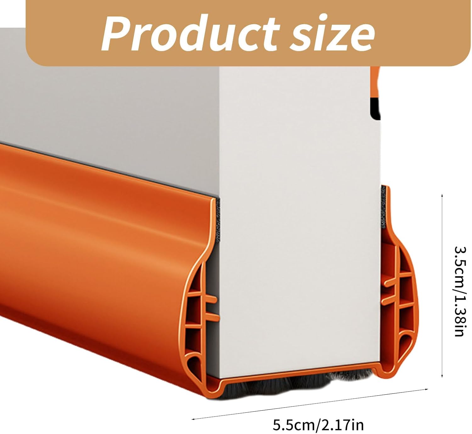 Shurhome Door Draft Stopper Adjustable Interior Bottom Sweep