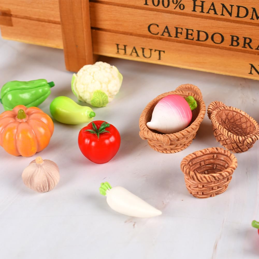 Redvigh Mini Mixed Vegetables 23Pcs Resin Figurines
