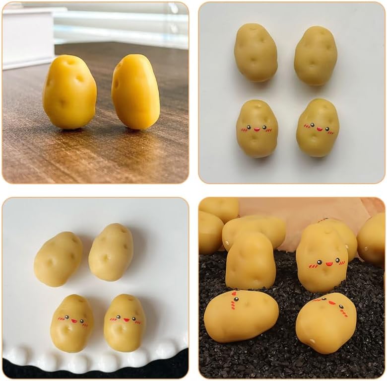 30pcs Mini Resin Potato Decor for Graduates and Crafts