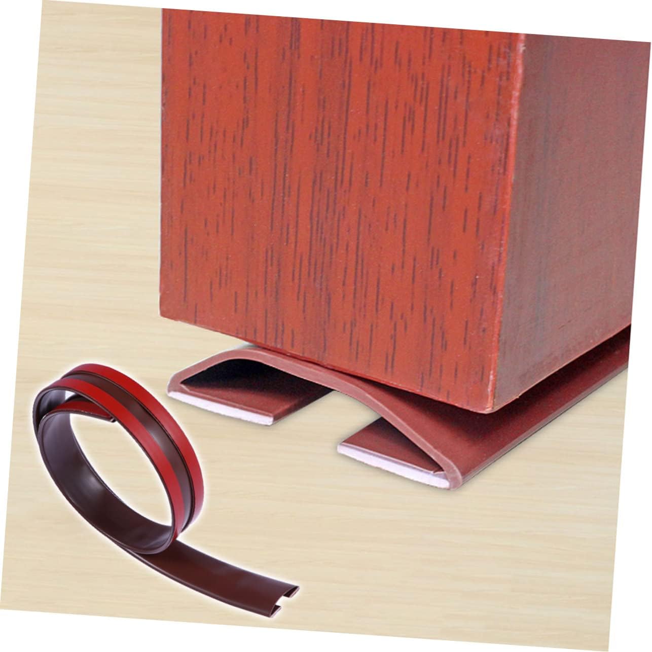 HOMSFOU Door Draft Stopper Seal Strip Brown Adjustable Weatherproof Sound Insulation