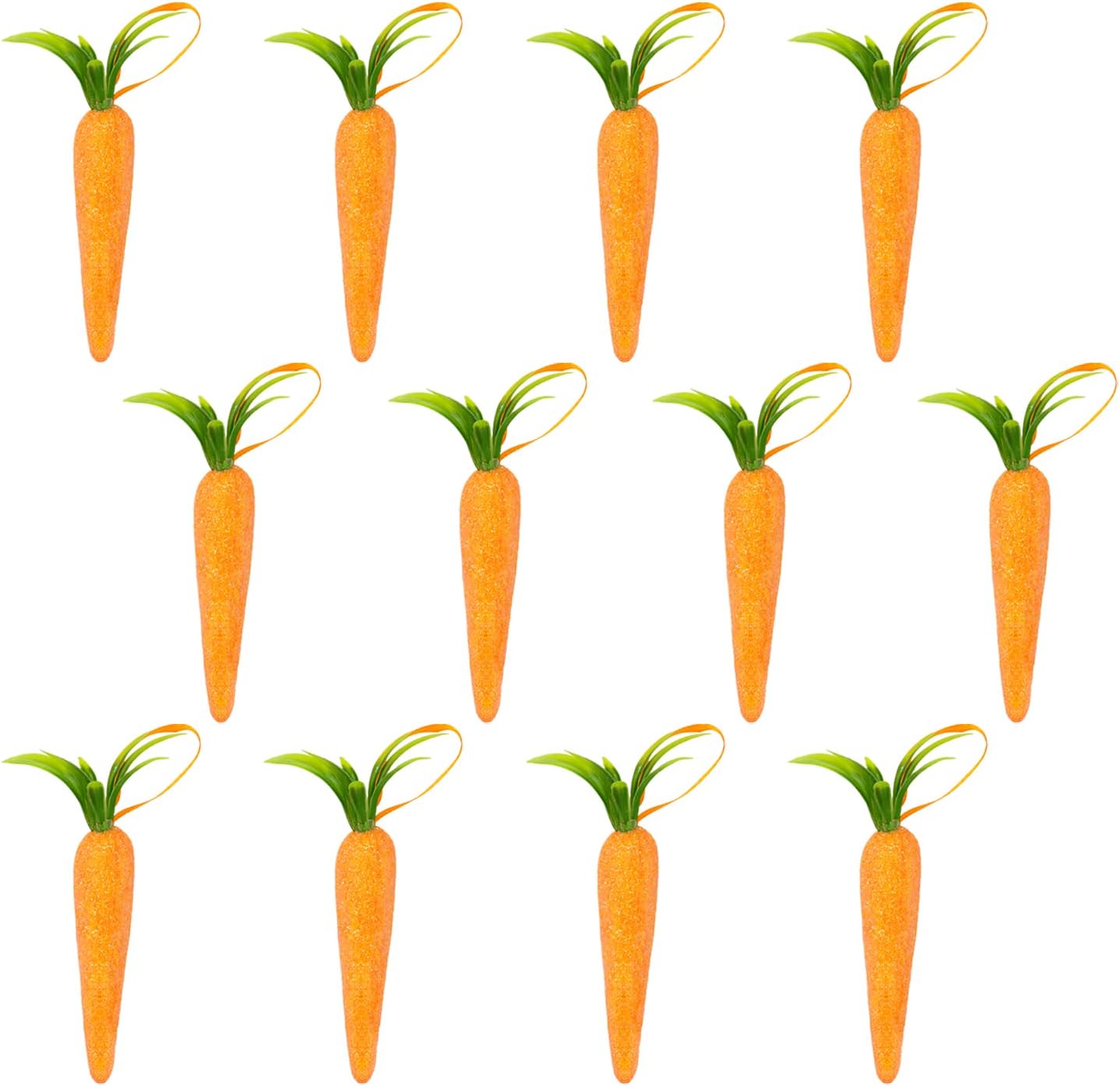Yueton 12PCS Foam Carrot Hanging Ornaments