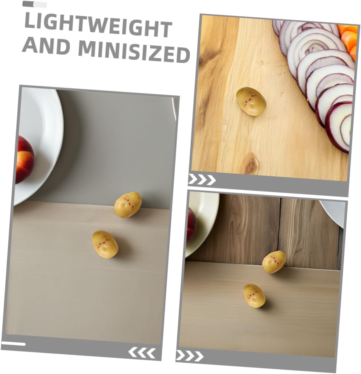 PRETYZOOM 36pcs Mini Artificial Potatoes for Decor and Photography