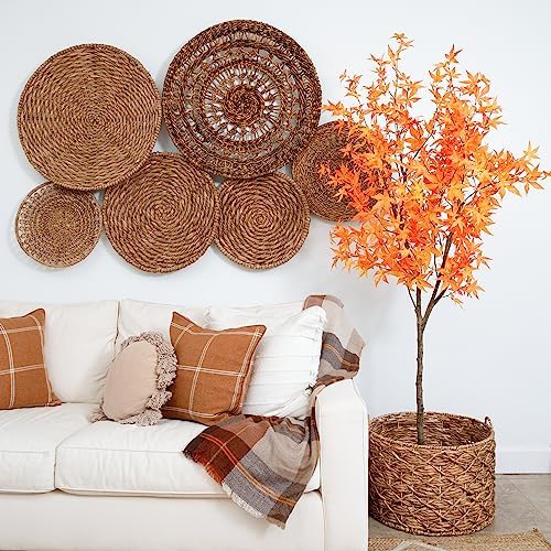 Nearly Natural 7ft Autumn Maple Artificial Fall Tree
