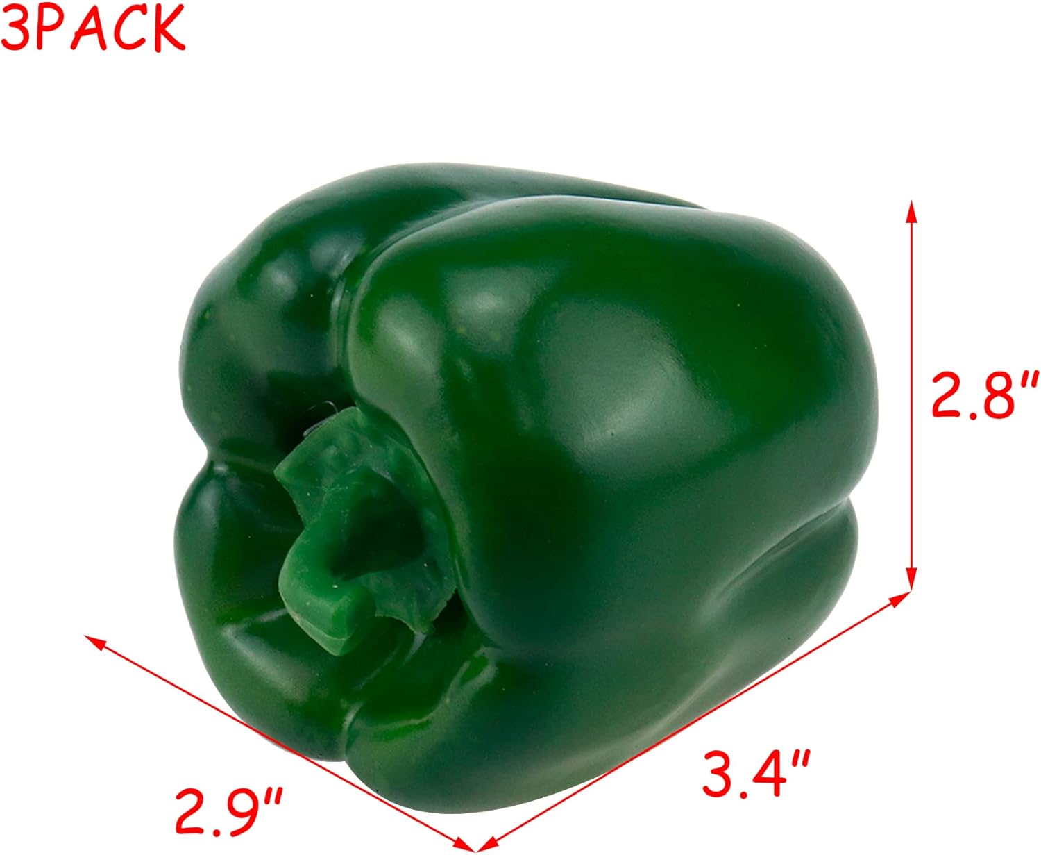 HEVSTIL 3Pack Artificial Bell Peppers for Decor and Photography