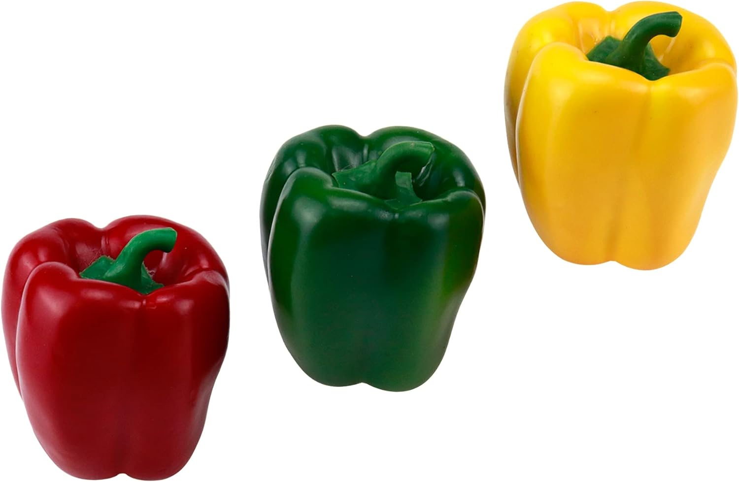 HEVSTIL 3Pack Artificial Bell Peppers for Decor and Photography