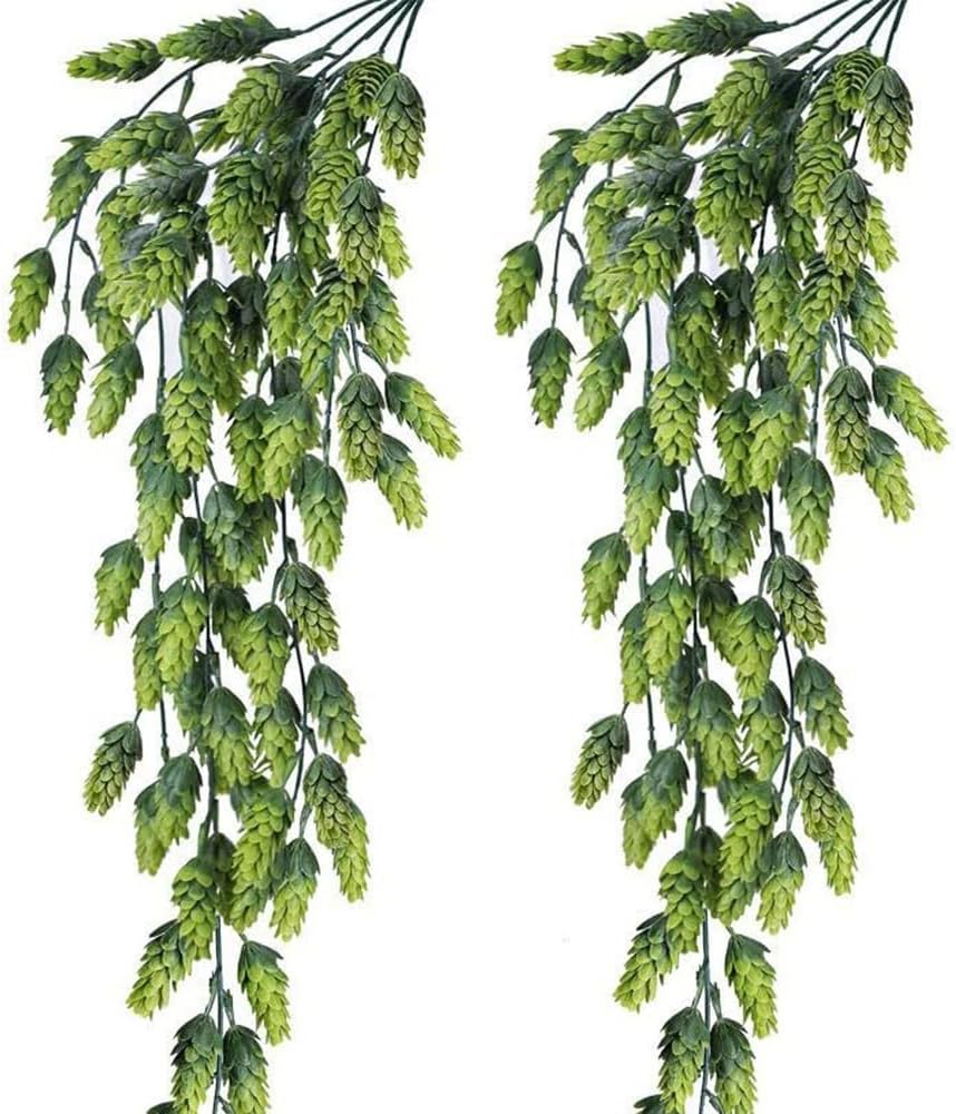 3Pcs Artificial Hops Vine Hanging Plants for Home Decor
