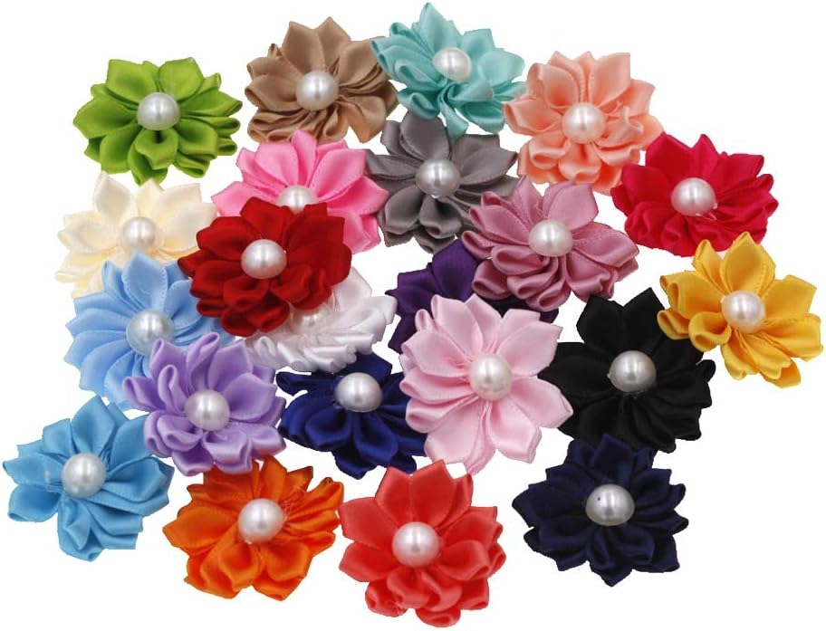 Daiseta 20pcs Gray Artificial Flower Head Set