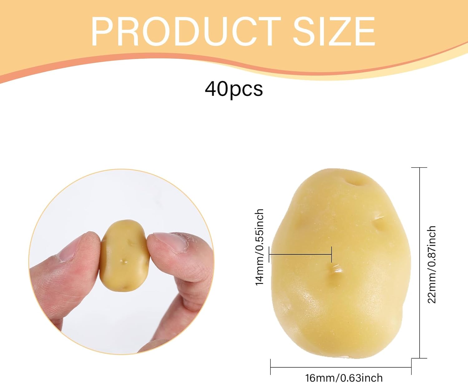 CHGCRAFT 40 Pcs Mini Artificial Potatoes Farmhouse Decor