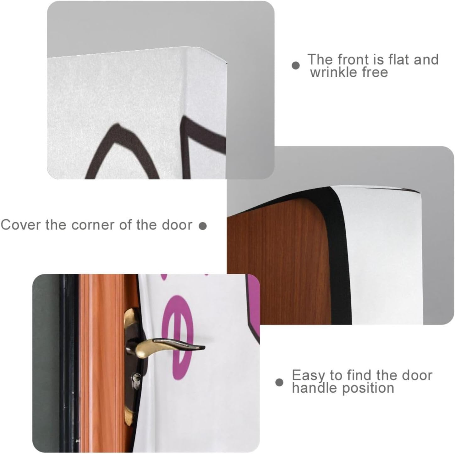 Susiyo Halloween Cat Door Cover Coffee Cups 32x79 in
