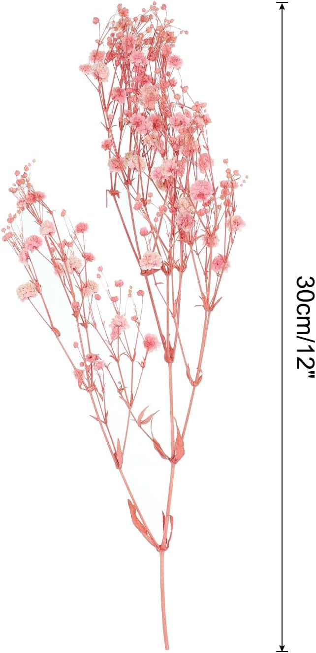 MECCANIXITY Artificial Dried Babys Breath Flowers 12 Inch Light Pink 1