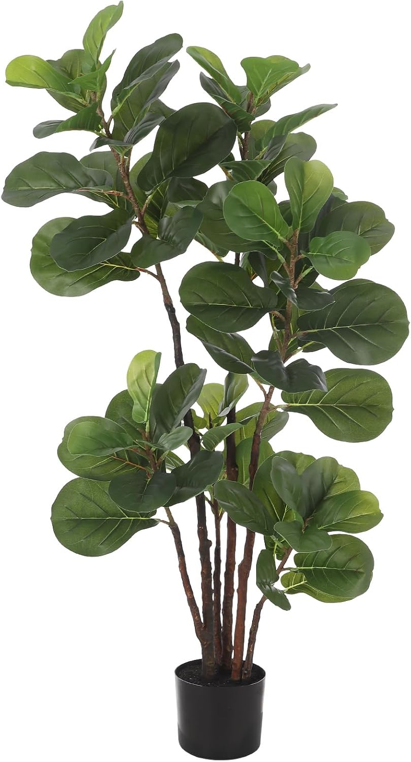 GAOMON Artificial Fiddle Leaf Fig Tree 4 Ft with 72 Leaves