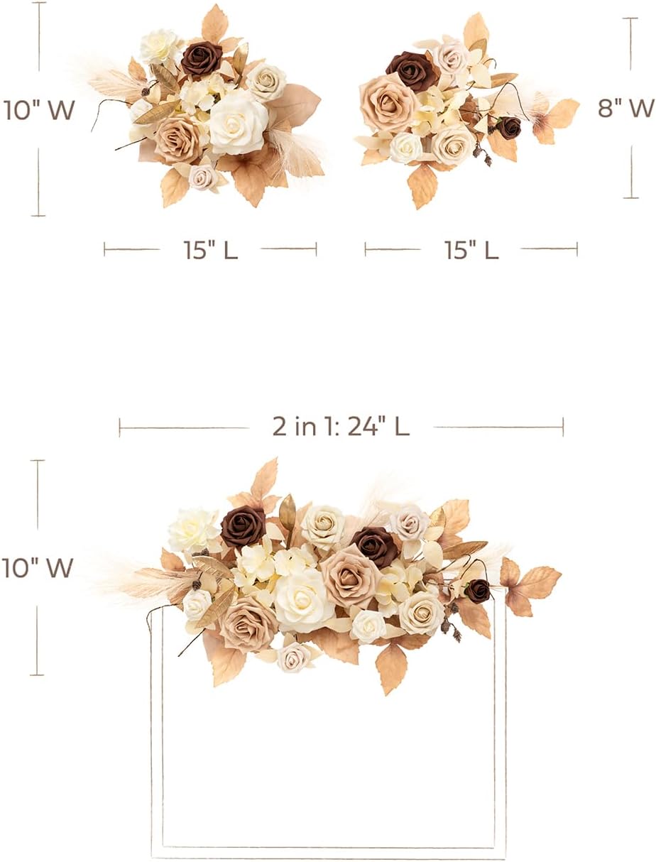 Lings Moment 2pc Fall Wedding Artificial Floral Swag Welcome Sign Garland