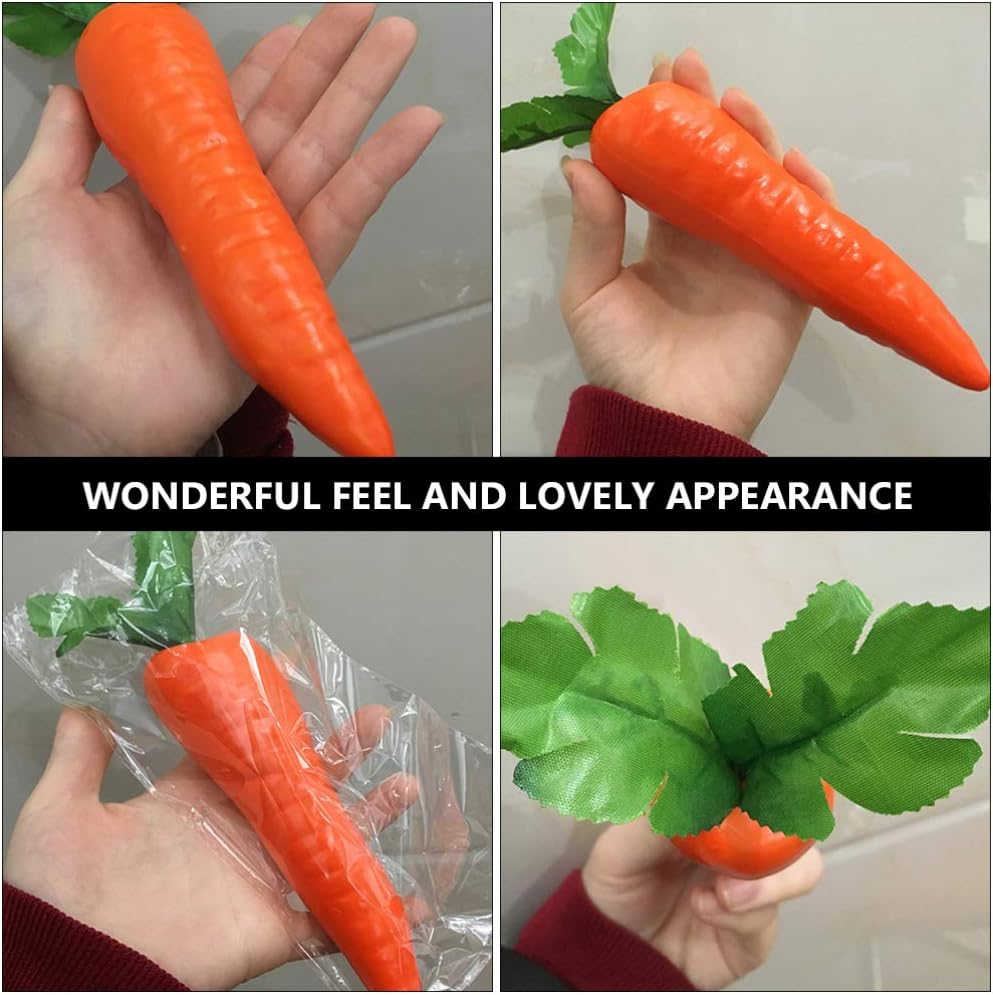 BESTOYARD 12pcs Artificial Carrots for Home Decor and Party