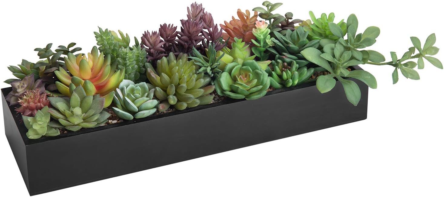 MyGift Artificial Succulent Centerpiece 1575 Inch