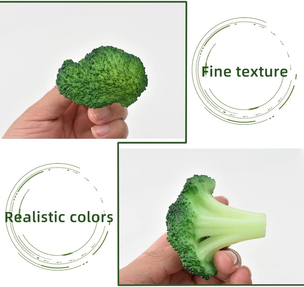 Lifelike Fake Broccoli Slices for Kitchen and Home Decor