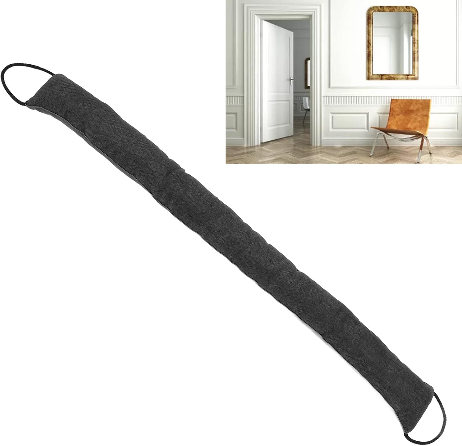 Jeanoko Door Snake Draft Stopper Dark Gray