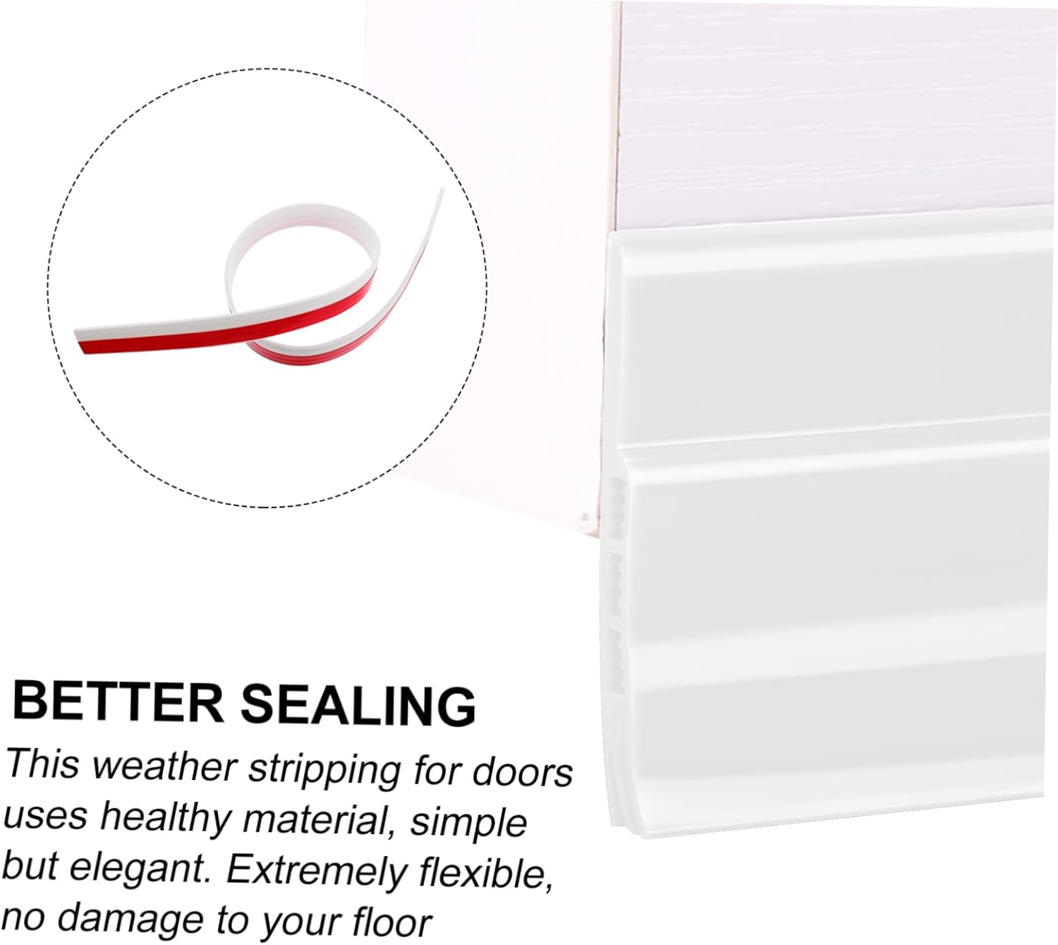 Door Bottom Seal Strip with Soundproof Weather Stripping for Doors