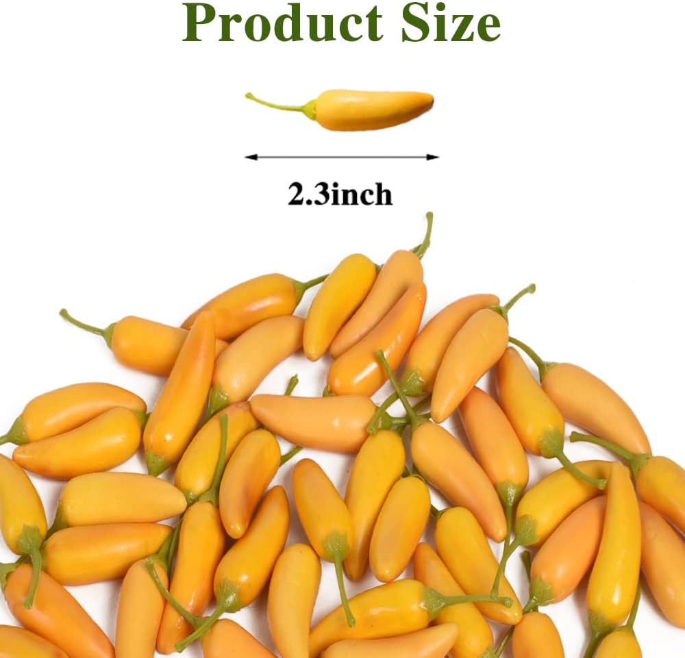 Lifelike Yellow Fake Pepper for Kitchen and Party Decor