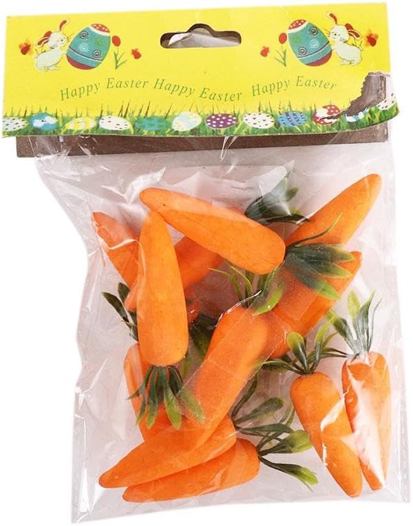 Kopida 12Pcs Set Artificial Carrots for Easter Decor