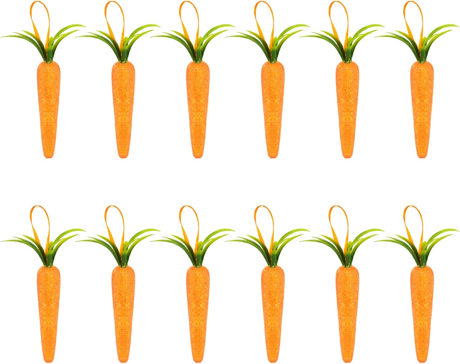 Yueton 12PCS Foam Carrot Hanging Ornaments