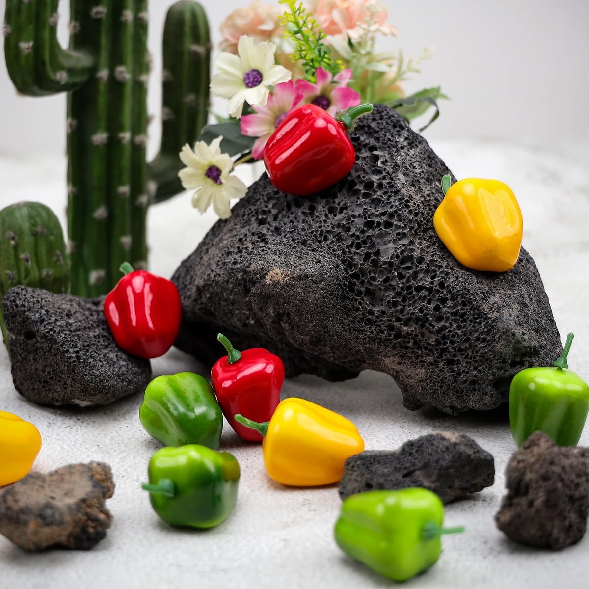 30PCS Artificial Bell Peppers Decorative Vegetables