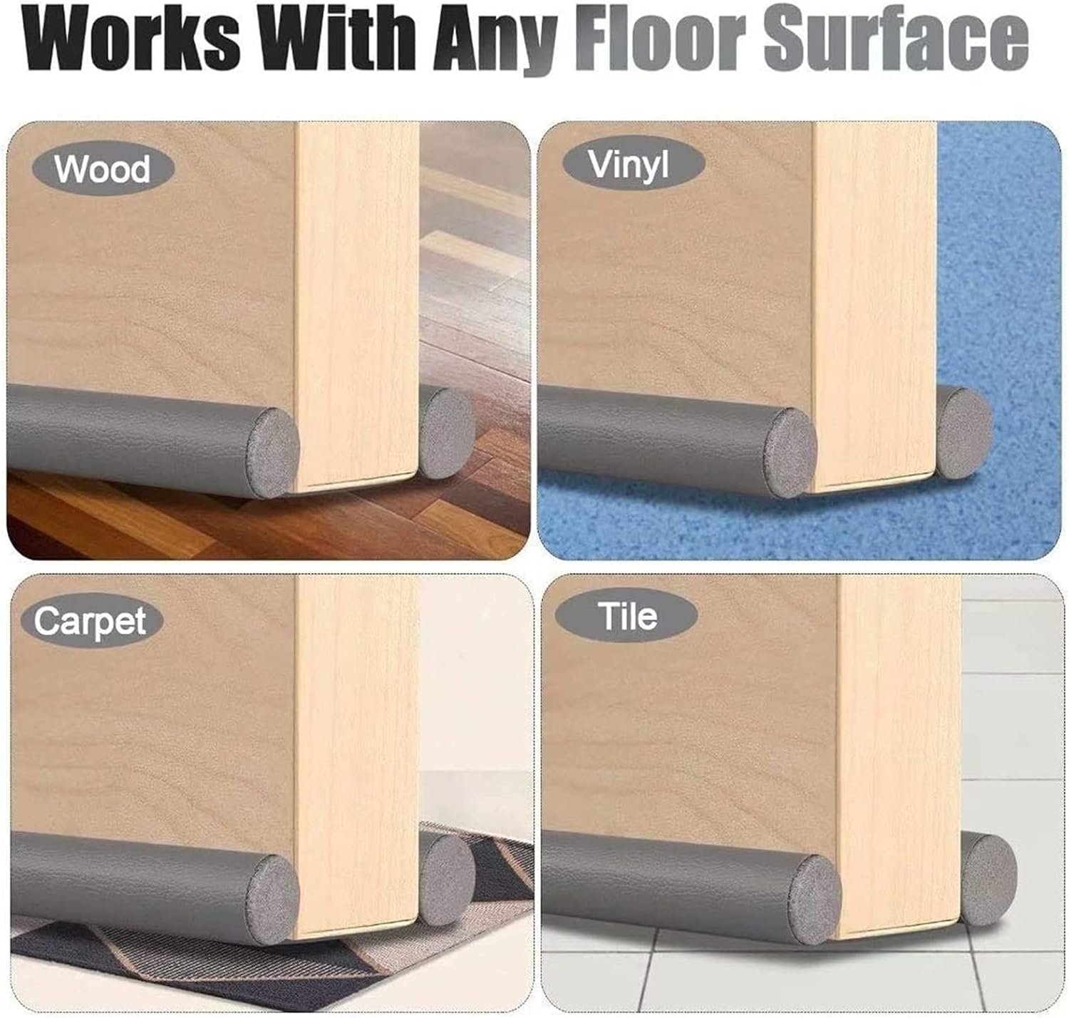 Orange Door Draft Stopper for Home Comfort