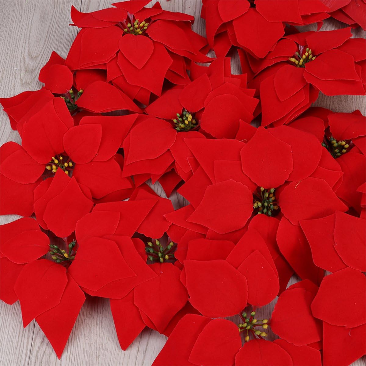 VORCOOL Artificial Poinsettia Flower Heads