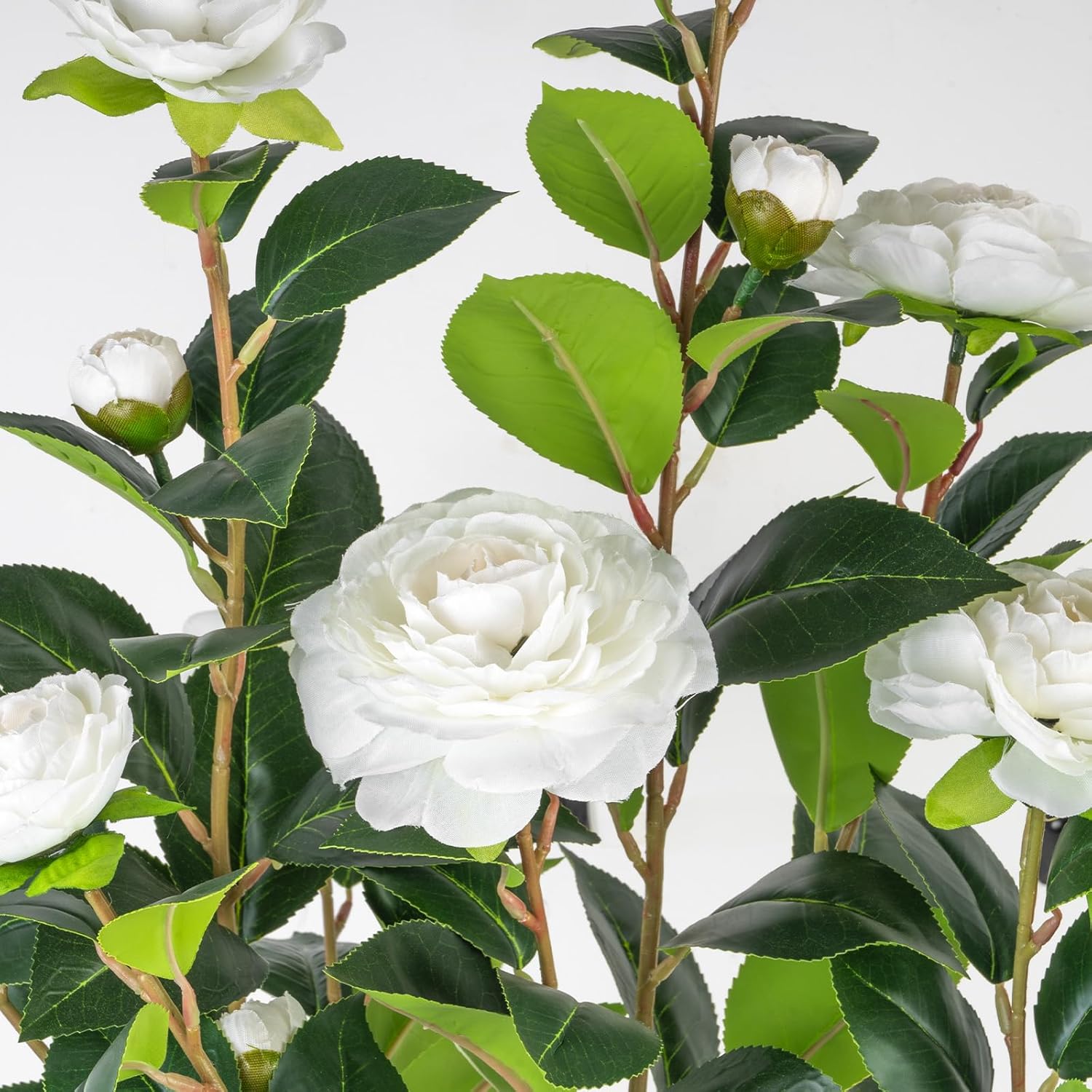 Berdkaba Artificial Camellia Tree 2 Pack White 3FT Set