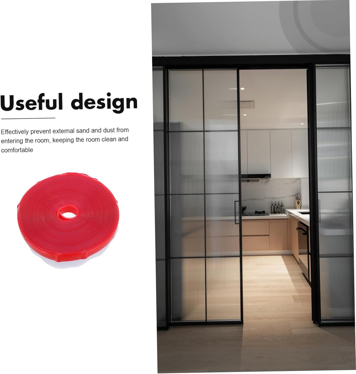 HOMSFOU Self-Adhesive Door Weather Stripping Seal Strip