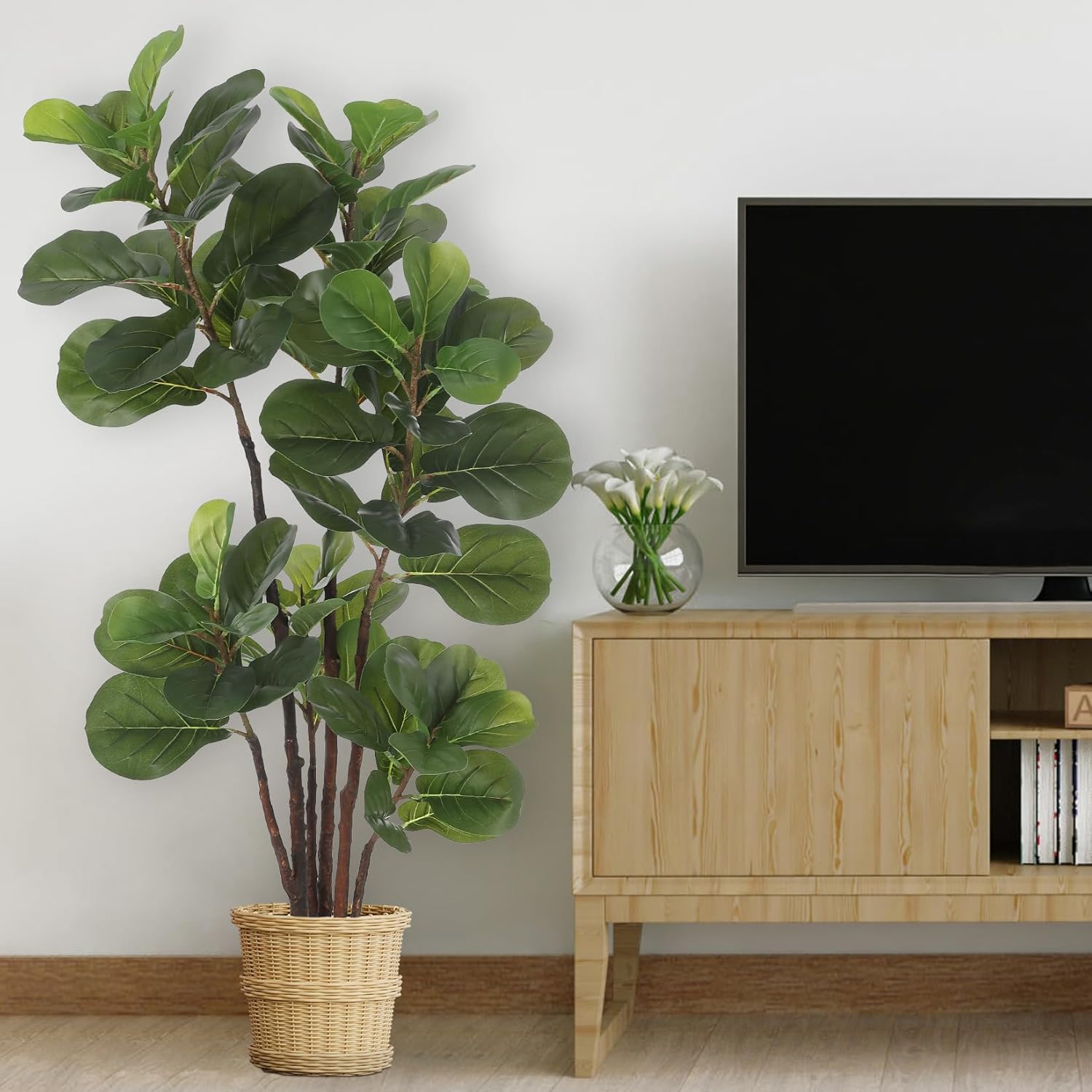 GAOMON Artificial Fiddle Leaf Fig Tree 4 Ft with 72 Leaves