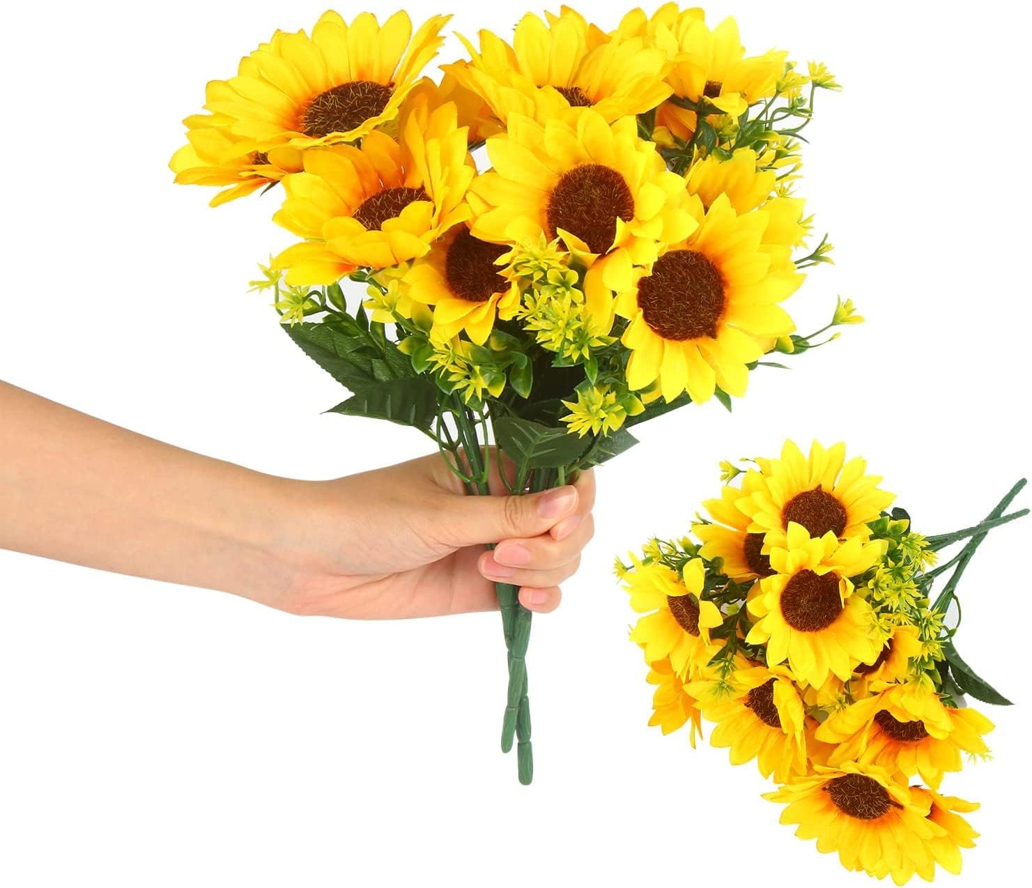 LOKIPA 2 Bunches Artificial Sunflower Bouquet