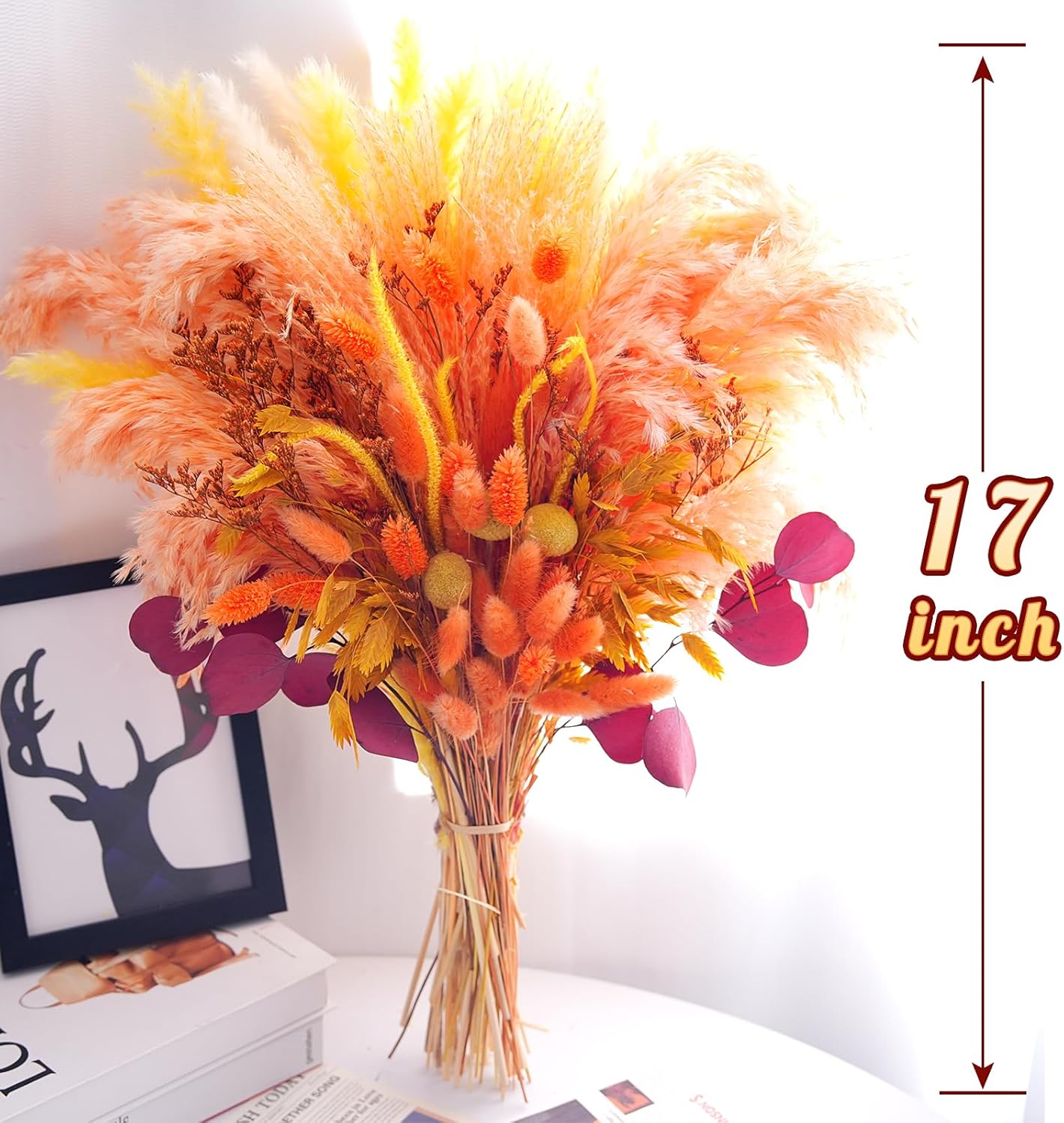107 Pcs Artificial Dried Flowers Bouquet Boho Fall Decor