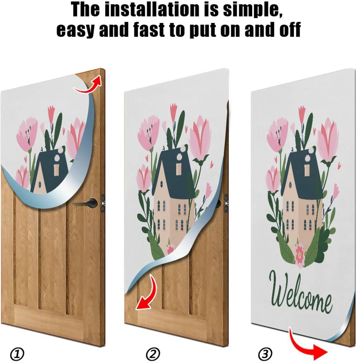 Susiyo Halloween Door Cover 32x79 In Stretch Fabric