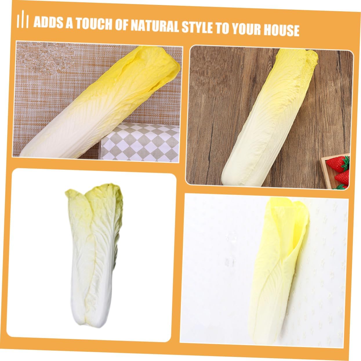 MAGICLULU Realistic Fake Chinese Cabbage Artificial Vegetable Decor