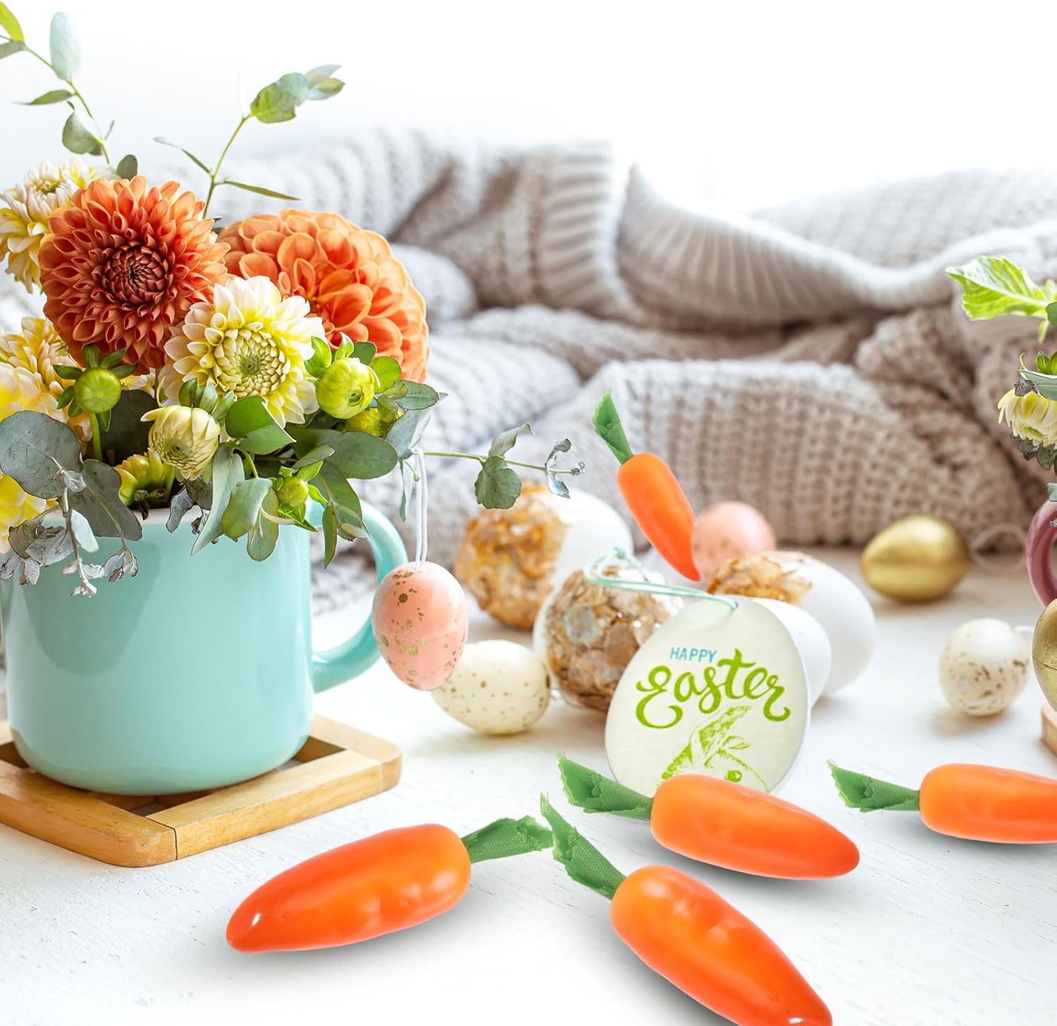 CHGCRAFT 25pcs Artificial Carrots for Easter Decor