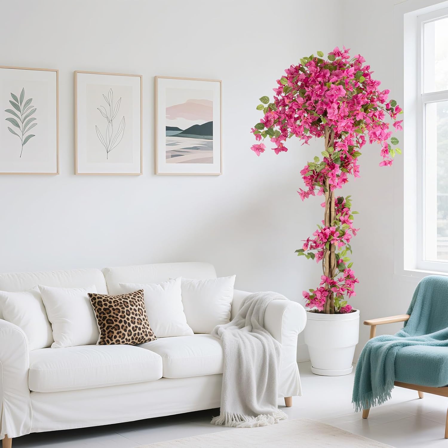 Romantic Season 6FT Artificial Bougainvillea Tree with Pot