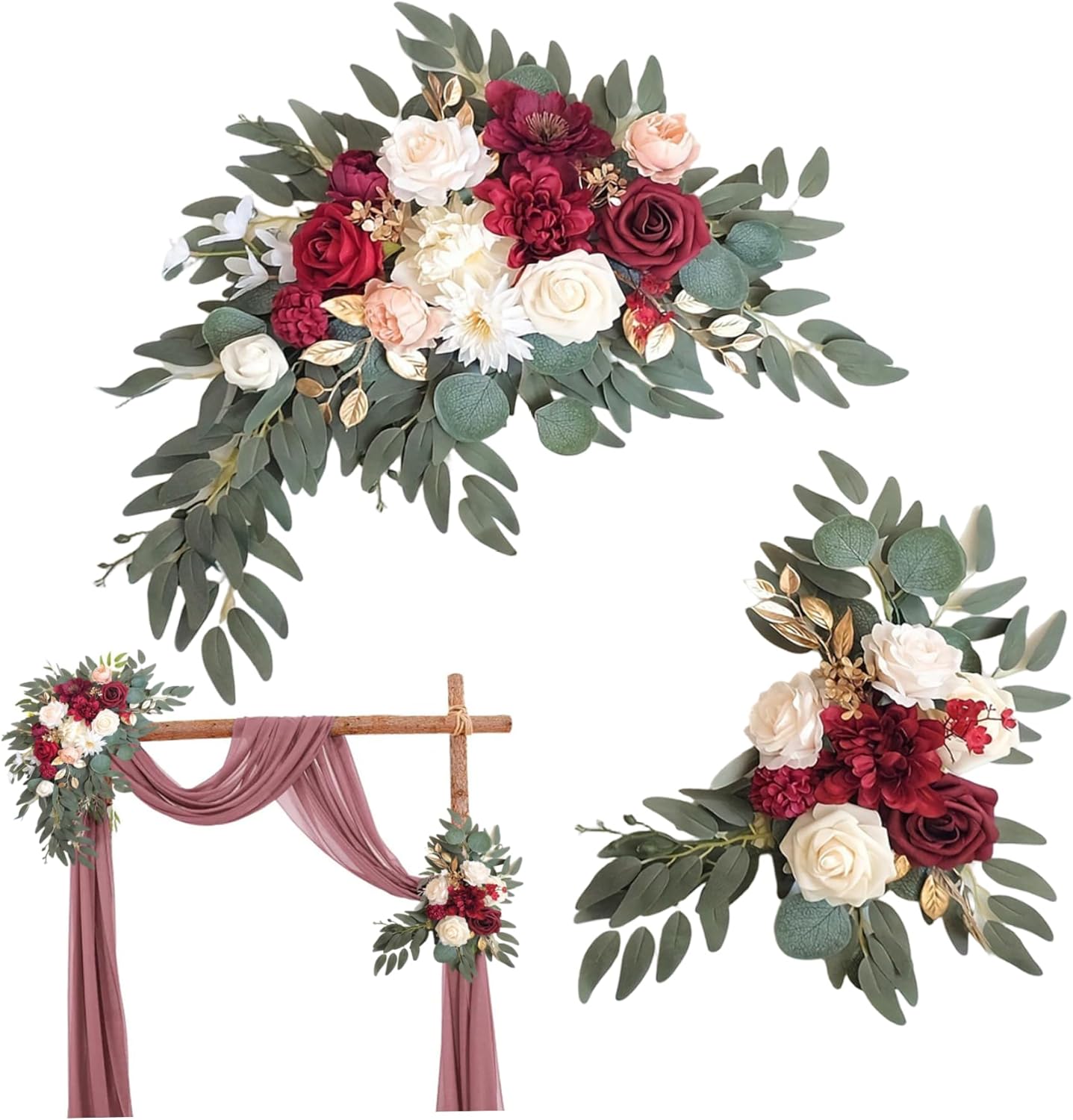 Faux Arch Flower Swag 2Pcs Wedding Decor