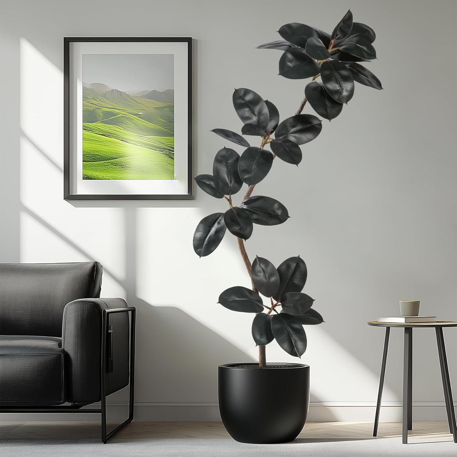 52ft Artificial Rubber Tree Faux Plants for Home Decor