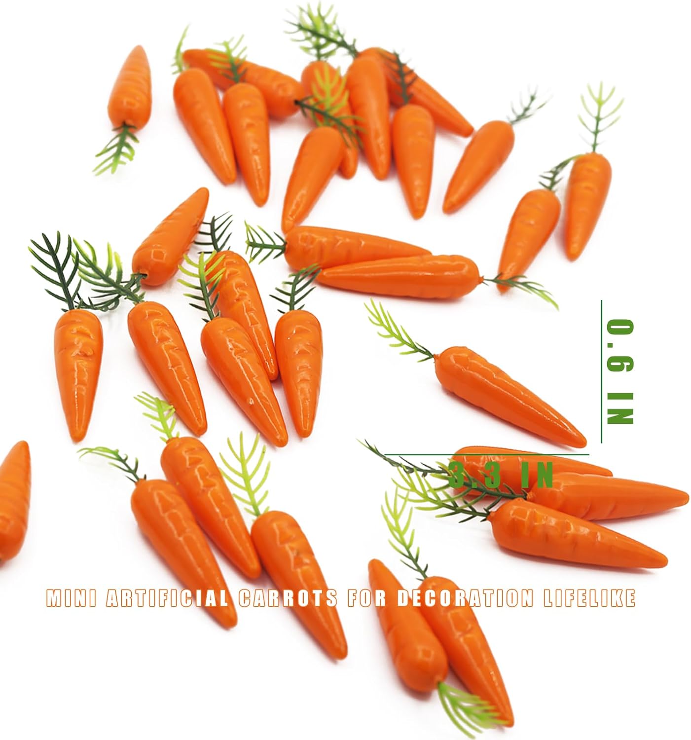 Tuxiaobu Artificial Carrots 30 Pcs Lifelike Decoration