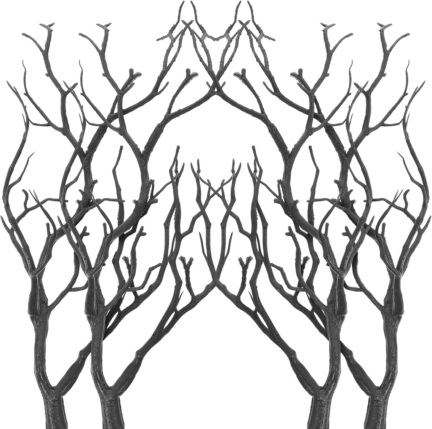 Artificial Antler Dried Tree Branches 4pcs Black Plastic Manzanita Decor