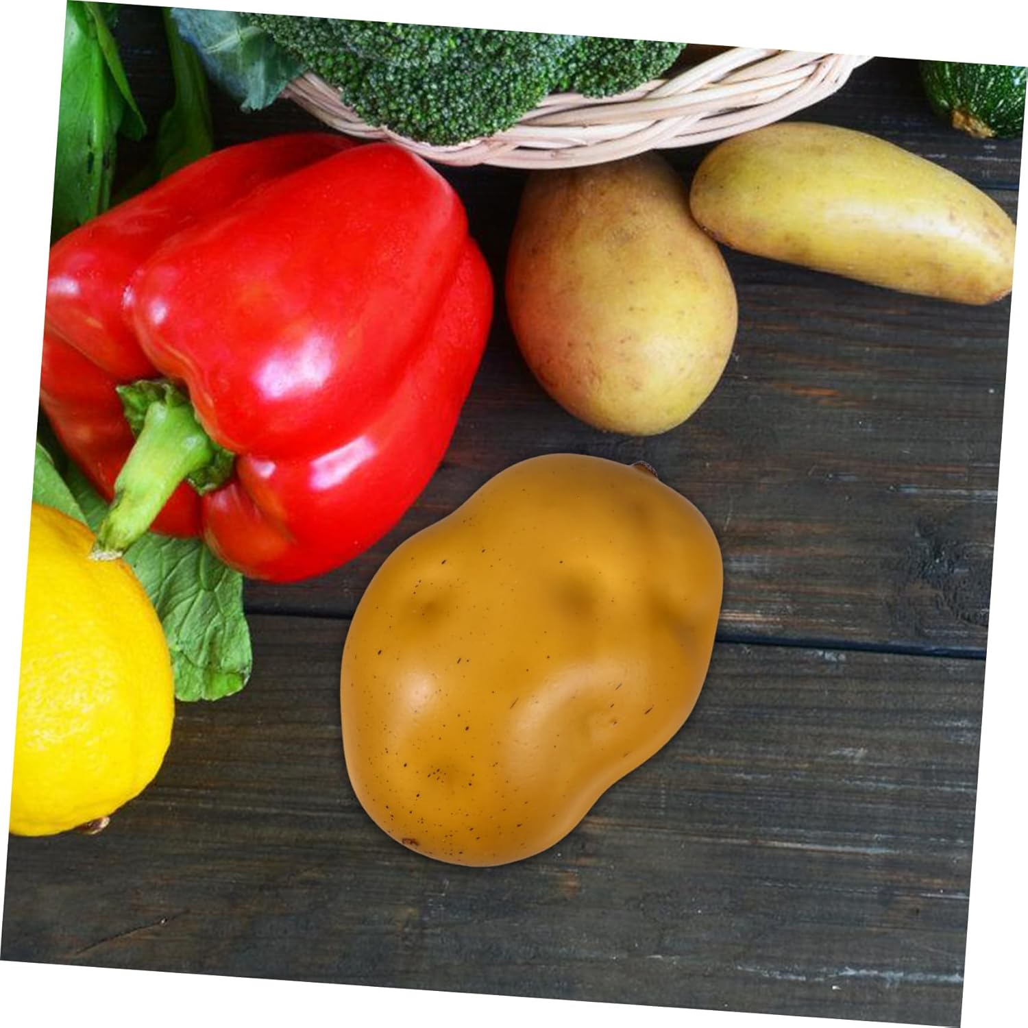 5Pcs Realistic Foam Potatoes for Home Kitchen and Photography