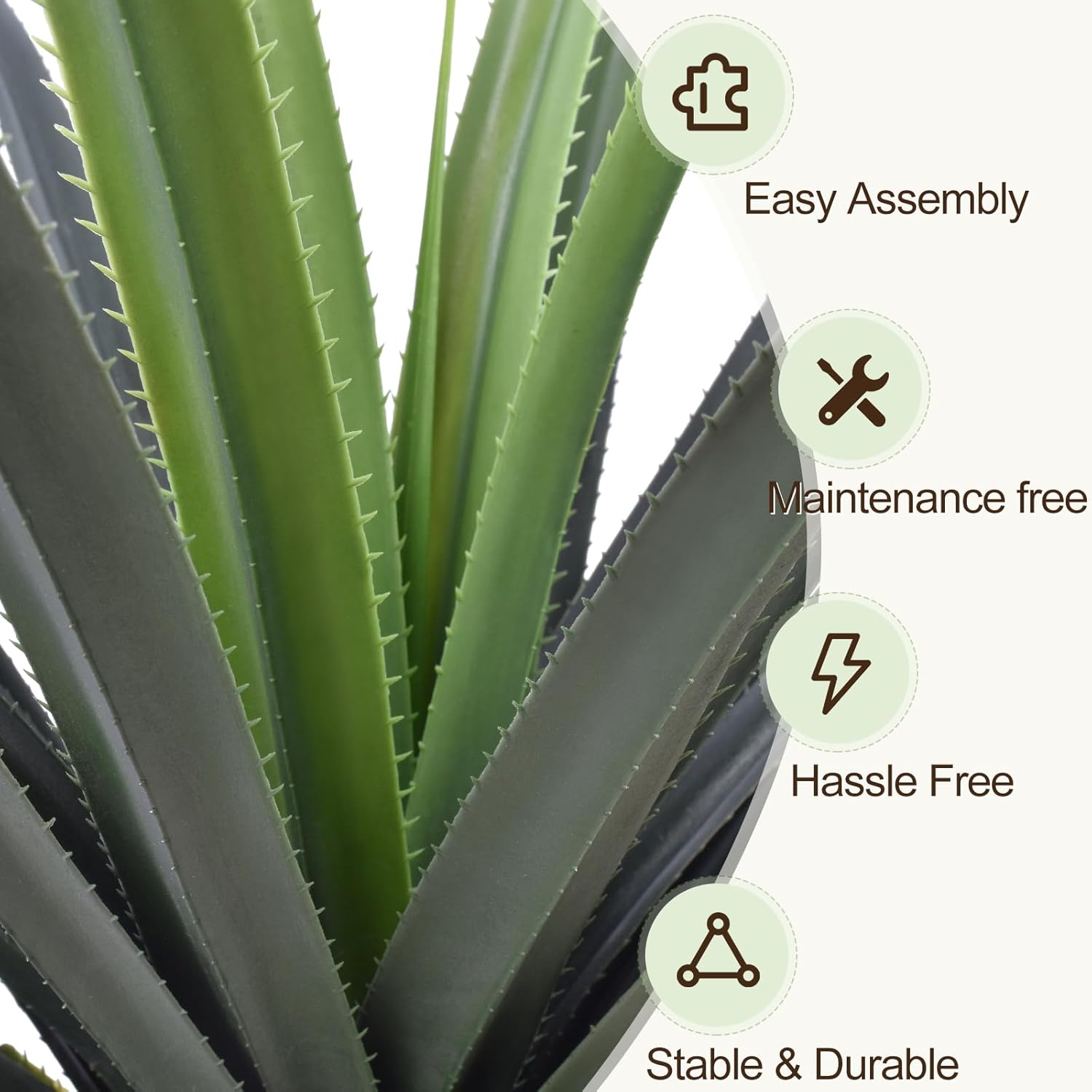 4ft Artificial Spiked Agave Plant Set of 2
