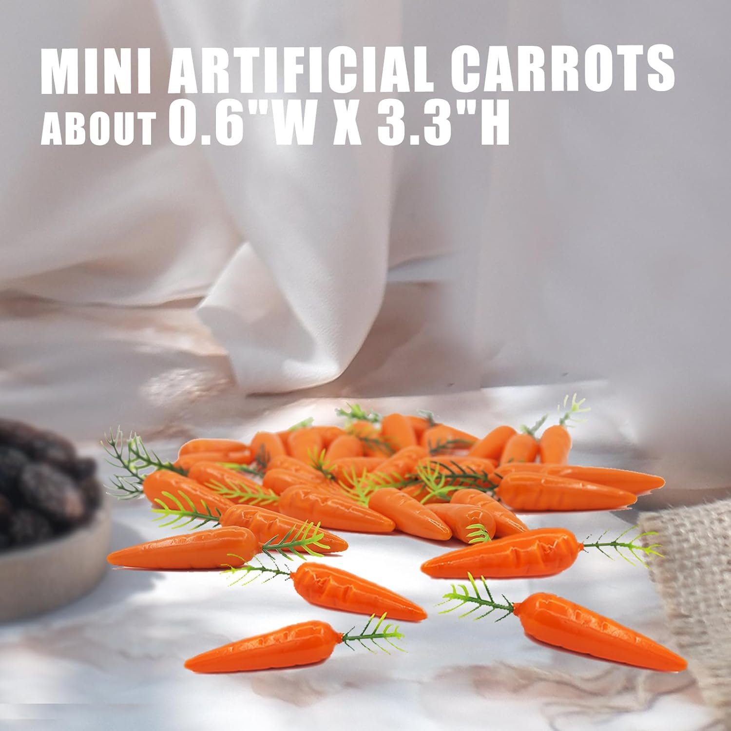 Tuxiaobu Artificial Carrots 30 Pcs Lifelike Decoration