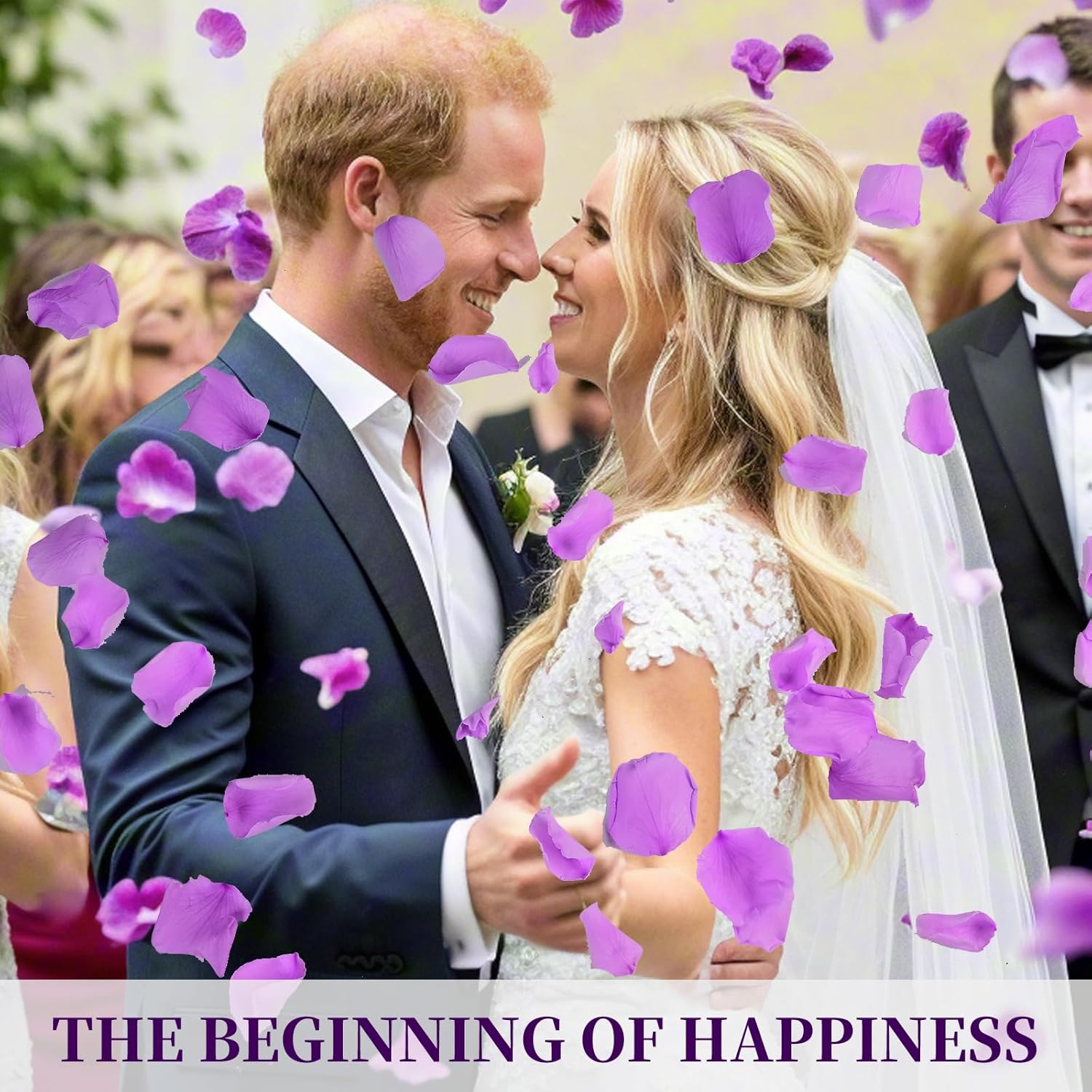 180 PCS Real Purple Rose Petals Wedding Decor