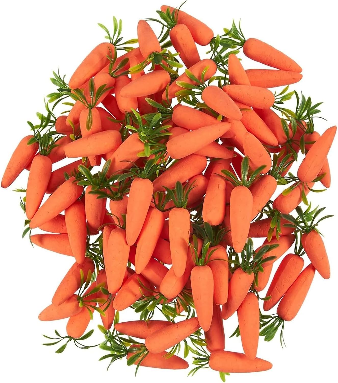Juvale Foam Baby Carrots - 100 Pack 26in Orange Green