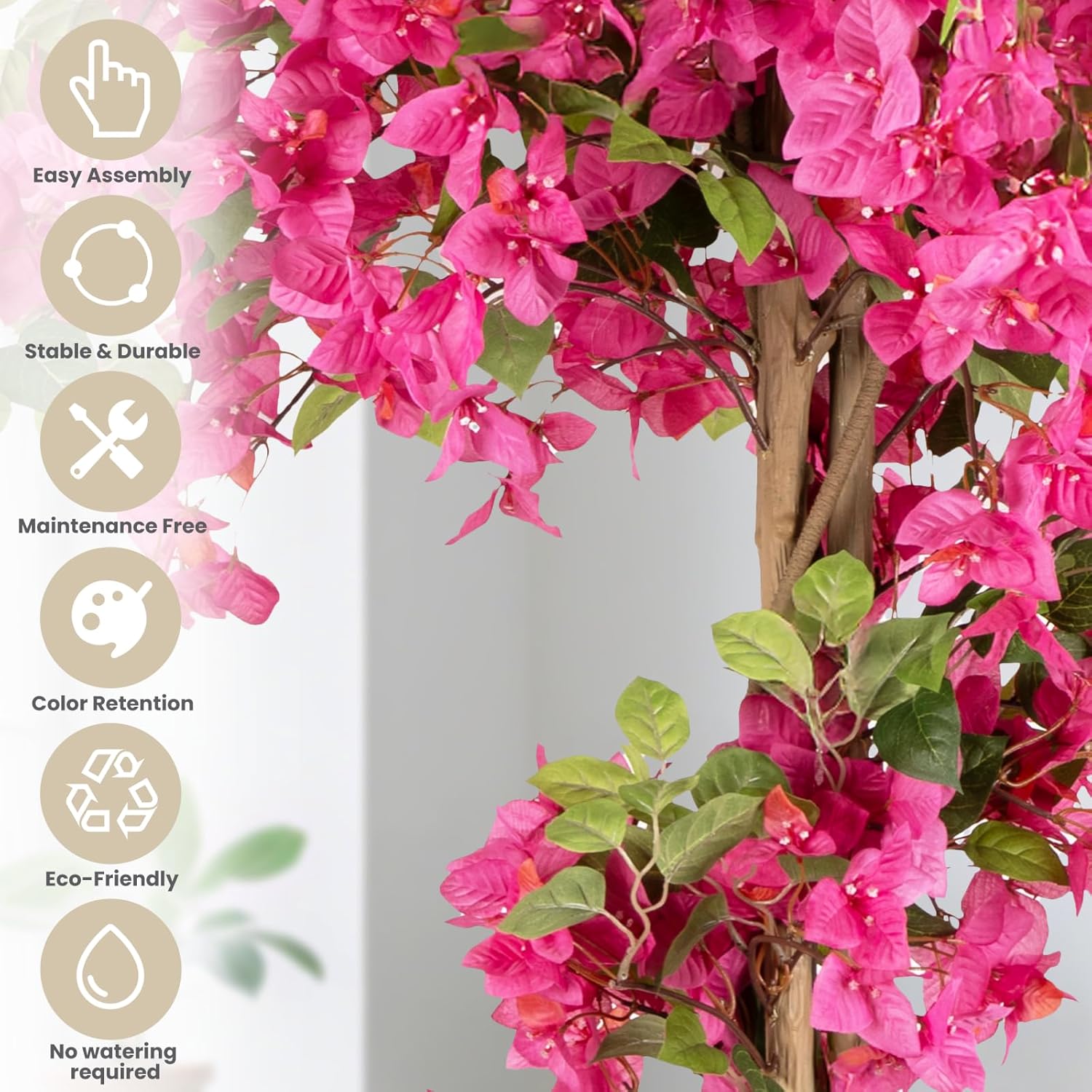 Romantic Season 6FT Artificial Bougainvillea Tree with Pot