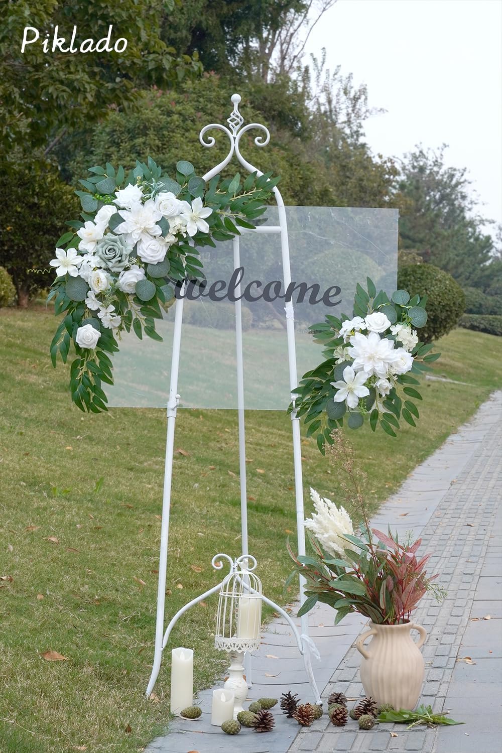 Faux Flower Swag Set of 2 for Wedding Welcome Signs