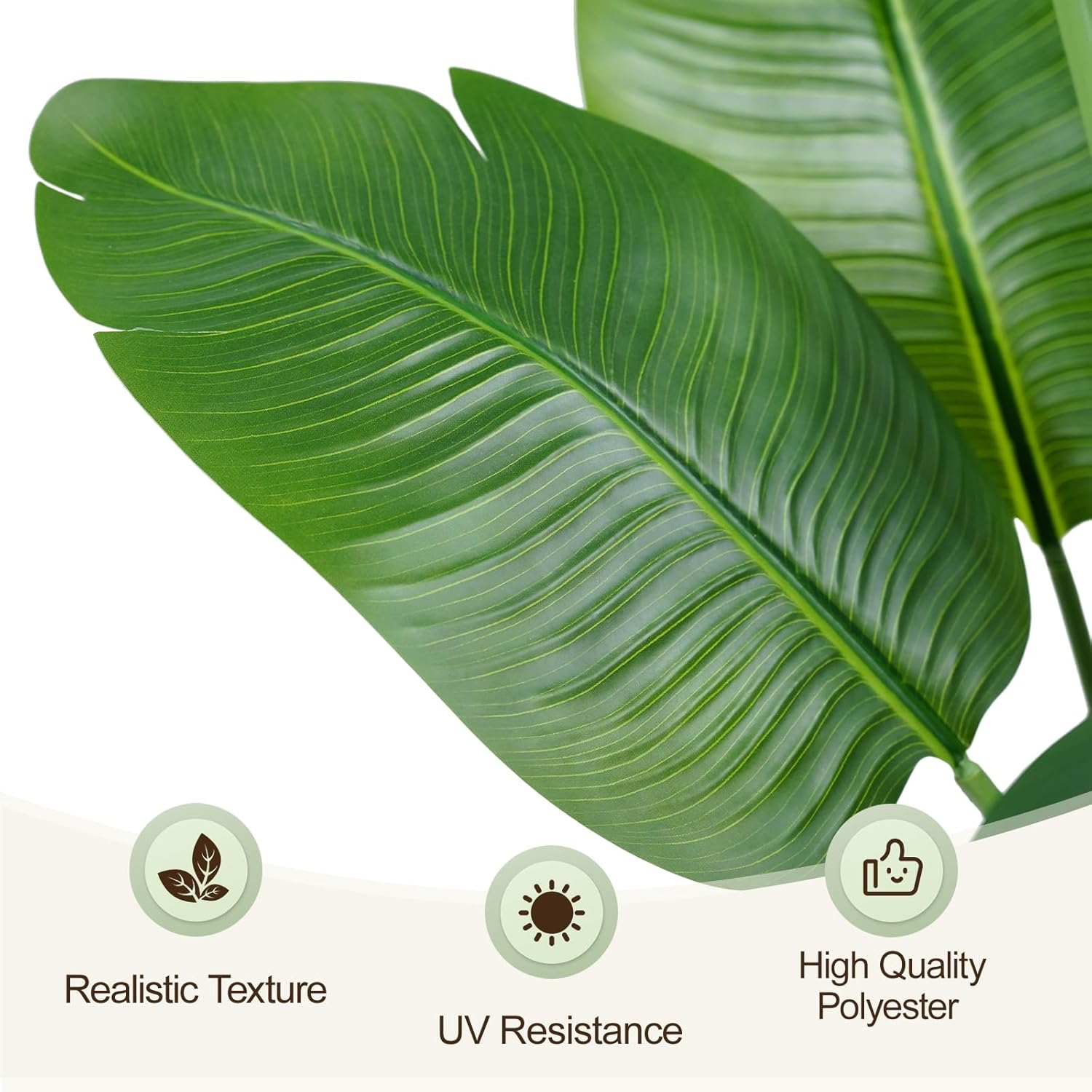 Lifelike Bird of Paradise Artificial Plant 6ft Faux Banana Leaf Tree